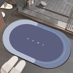 image-Diatom mud floor mat bathroom water-absorbing quick-drying door mat bathroom mats household toilet non-slip mat bathroom carpet