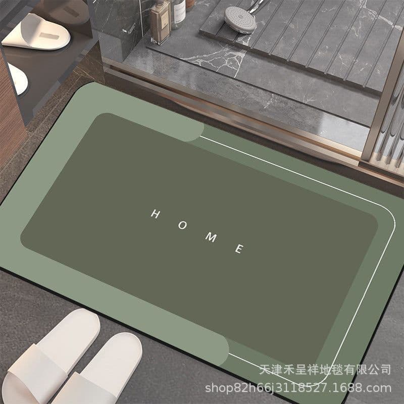 image-Diatom mud floor mat bathroom water-absorbing quick-drying door mat bathroom mats household toilet non-slip mat bathroom carpet