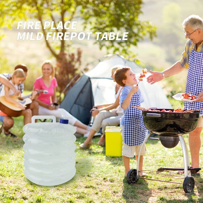 image-Large-capacity outdoor camping picnic barbecue folding storage bucket self-driving tour car water storage drinking bag camping equipment