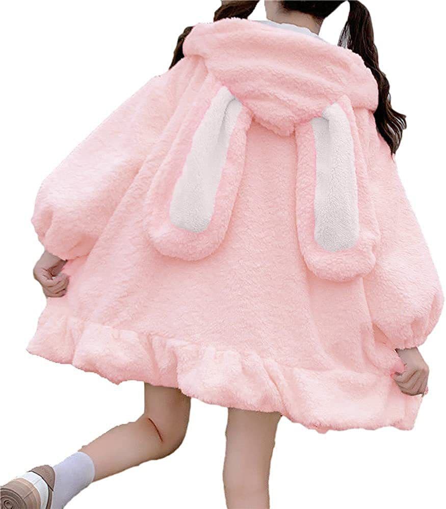 image-Spring/Summer Korean version solid color Japanese single cotton cardigan temperament commuter hooded round neck embossed pink sweater