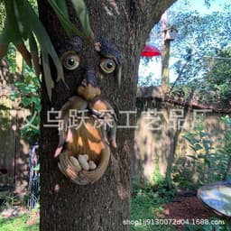 image-Tree Monster Bird Feeder Garden Unique Decoration Outdoor and Indoor Resin Craft Decoration Standalone Stand 2022 New