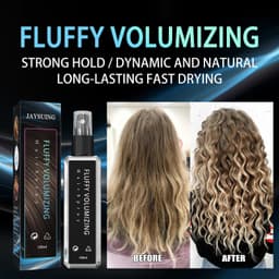 image-Jaysuing Hair Styling Spray Moisturizing and Styling Long-lasting Curly Hair Styling Hairspray Hairstyle Fluffy Gel Water