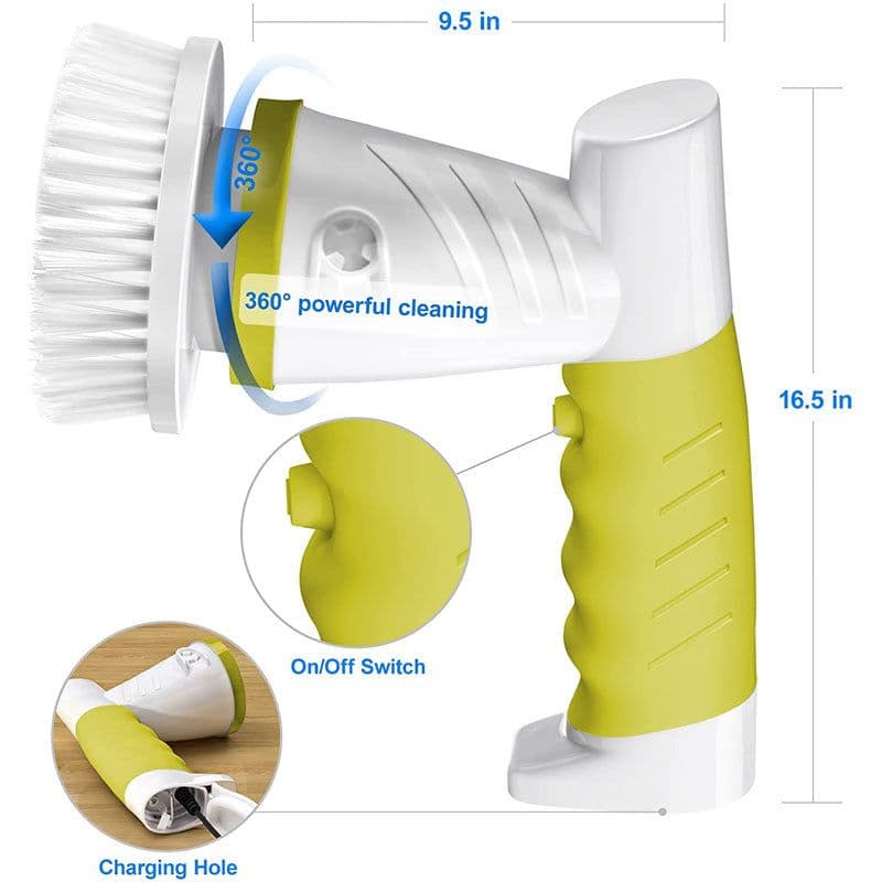 image-Rechargeable Electric Cleaning Brush Household Appliances Kitchen Cleaning Tools Tile Glass Wipe Washing Machine