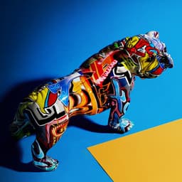 image-Creative watermark Chihuahua puppy resin crafts living room porch TV cabinet creative crafts ornaments colorful