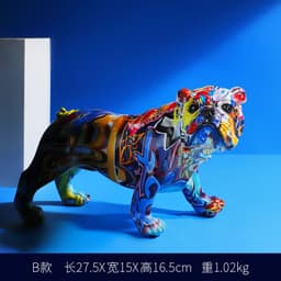 image-Creative watermark Chihuahua puppy resin crafts living room porch TV cabinet creative crafts ornaments colorful