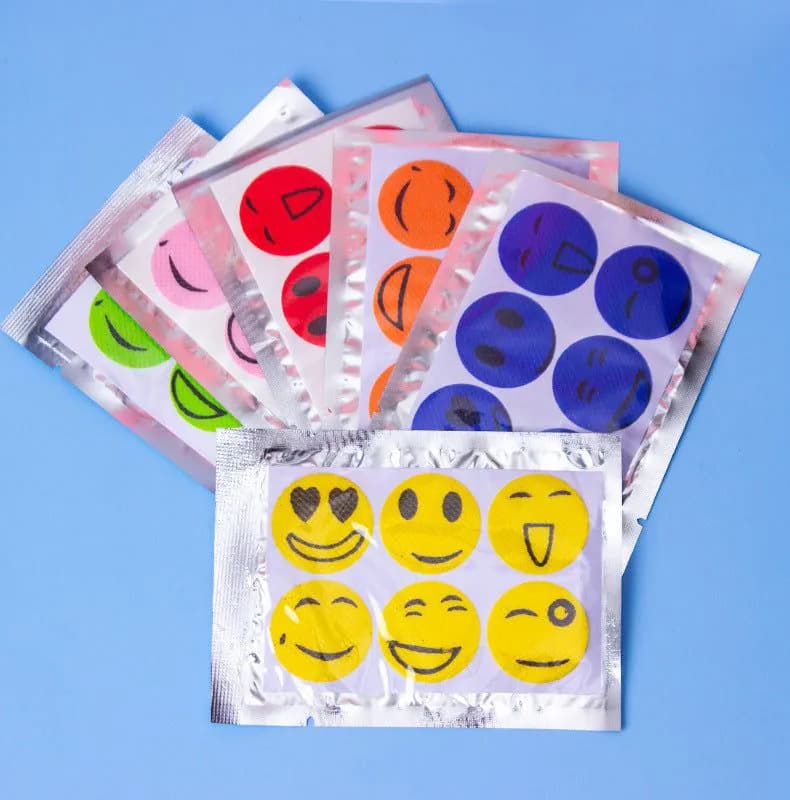 image-Mosquito Repellent Stickers - 6 Pack Smiley Face