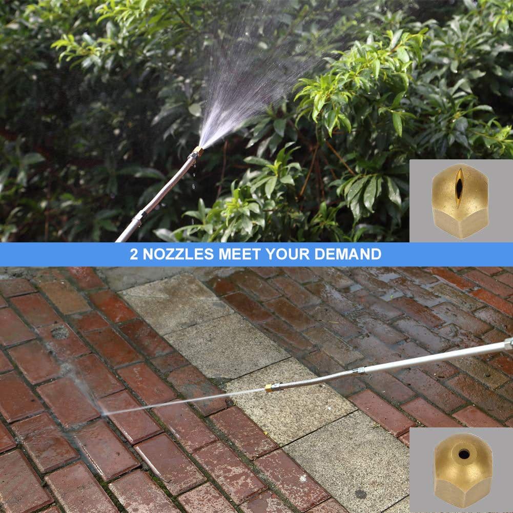 image-High Pressure Car Wash Gun - Retractable Aluminum