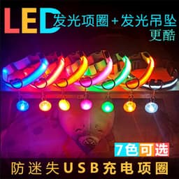 image-Manufacturers wholesale dog Teddy pet LED collars, night flashing dog walking collars, pet supplies on behalf of