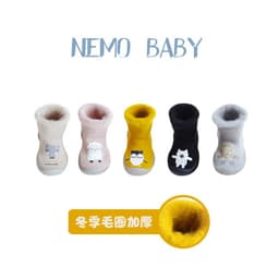 image-20 children's floor shoes and socks non-slip soft bottom indoor and outdoor waterproof autumn and winter plus velvet thick cartoon baby toddler socks