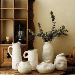 image-ins Nordic style ceramic vase decoration flower simple living room model room soft retro home decoration flower
