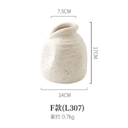 image-ins Nordic style ceramic vase decoration flower simple living room model room soft retro home decoration flower
