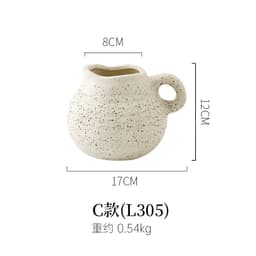 image-ins Nordic style ceramic vase decoration flower simple living room model room soft retro home decoration flower