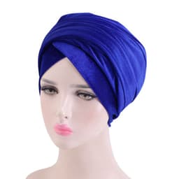 image-European and American popular velvet long-tail wrapped headscarf, multifunctional scarf hat, ladies headscarf hat TJM-38