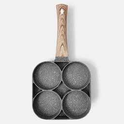 image-Maifan stone omelet pot four-hole flat-bottomed non-stick egg dumpling pot household four-grid fried egg non-stick frying pan four-eye small pot