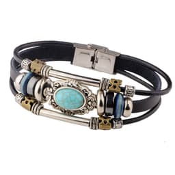 image-European and American retro leather bracelet Fashion DIY all-match Palace style beaded bracelet wholesale Event gift wholesale