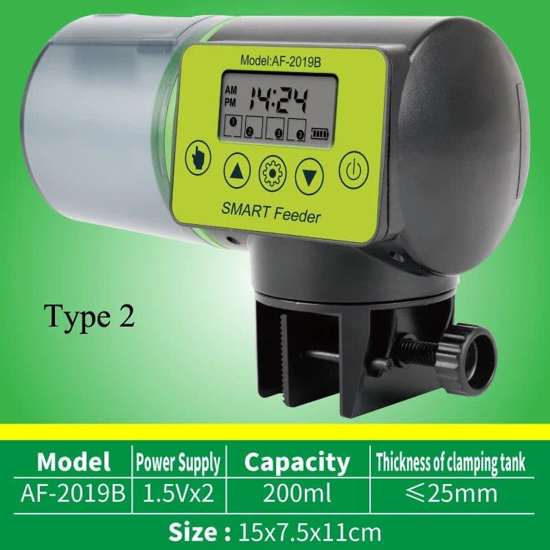 image-Fish tank automatic feeder intelligent timing automatic feeder aquarium goldfish feeder large-capacity fish feeder