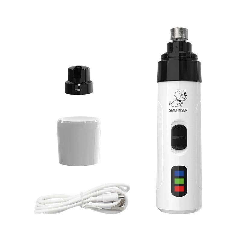 image-Pet Nail Grinder Dog Electric Manicure Scissors Cat Rechargeable Nail Clipper LED Nail Scissors Set Cross-border Supplies