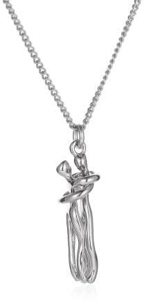 image-European and American cross-border new products alloy geometry couple men and women two-color hug necklace jewelry female manufacturers sales