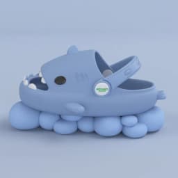 image-Shark children slippers summer boy cartoon cute non-slip boy sandals and slippers children baby baby hole shoes female