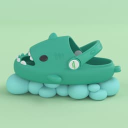 image-Shark children slippers summer boy cartoon cute non-slip boy sandals and slippers children baby baby hole shoes female