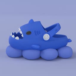 image-Shark children slippers summer boy cartoon cute non-slip boy sandals and slippers children baby baby hole shoes female