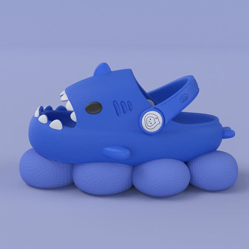 image-Shark children slippers summer boy cartoon cute non-slip boy sandals and slippers children baby baby hole shoes female