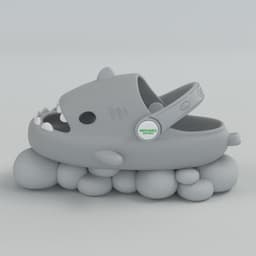 image-Shark children slippers summer boy cartoon cute non-slip boy sandals and slippers children baby baby hole shoes female