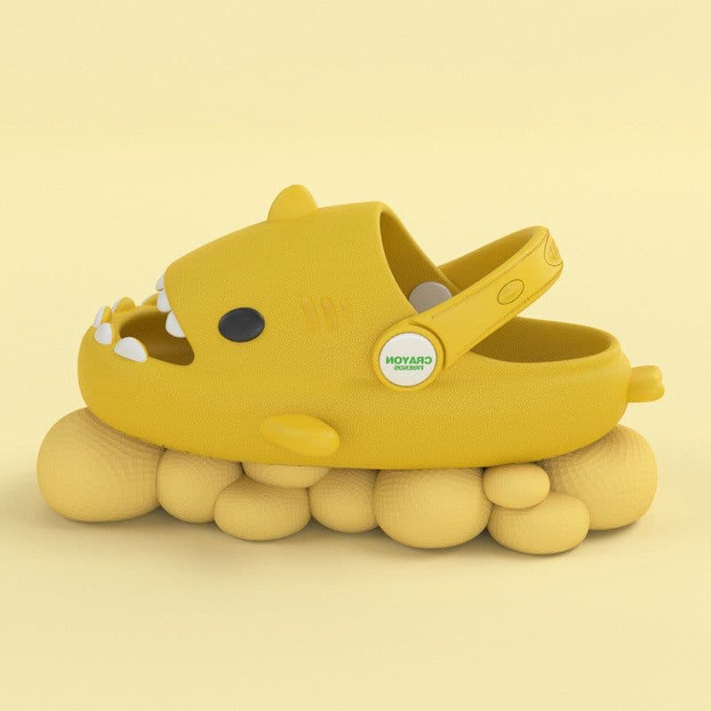image-Shark children slippers summer boy cartoon cute non-slip boy sandals and slippers children baby baby hole shoes female