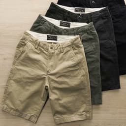 image-Summer texture washed men's casual shorts trendy men's cotton solid color all-match self-cultivation workwear five-point pants