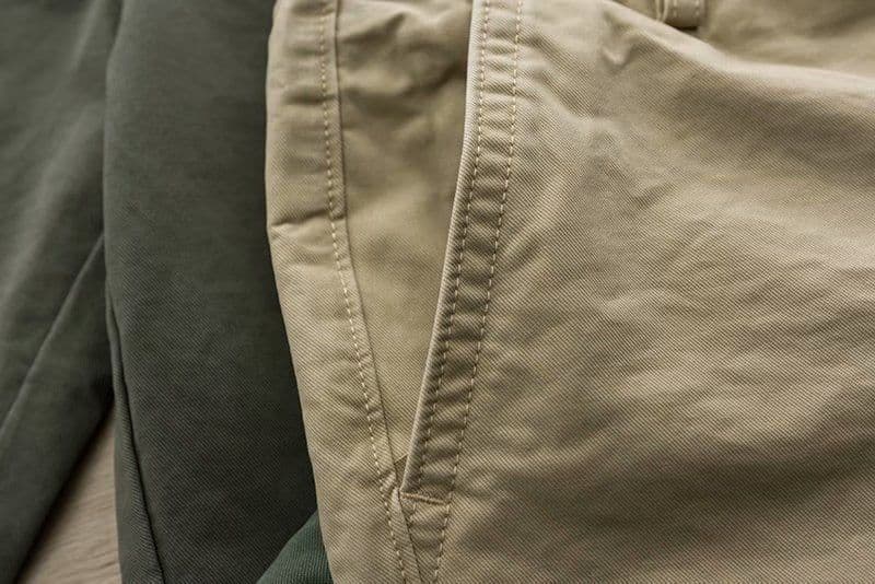 image-Summer texture washed men's casual shorts trendy men's cotton solid color all-match self-cultivation workwear five-point pants