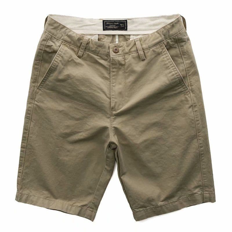 image-Summer texture washed men's casual shorts trendy men's cotton solid color all-match self-cultivation workwear five-point pants