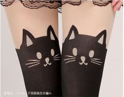 image-Splicing pantyhose fake thigh one-piece stockings spring and autumn thin section fake high tube bare leg artifact fake calf jk flesh-colored over the knee