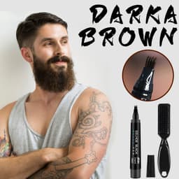 image-EELHOE Foreign Trade Cross-Border Beard Filling Pen Kit Waterproof, Sweat-proof, No Makeup Beard Pen