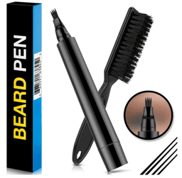 image-Four-pointed mustache pen beard tracing pen filler pen and beard brush own formula (new mold will not dry ink