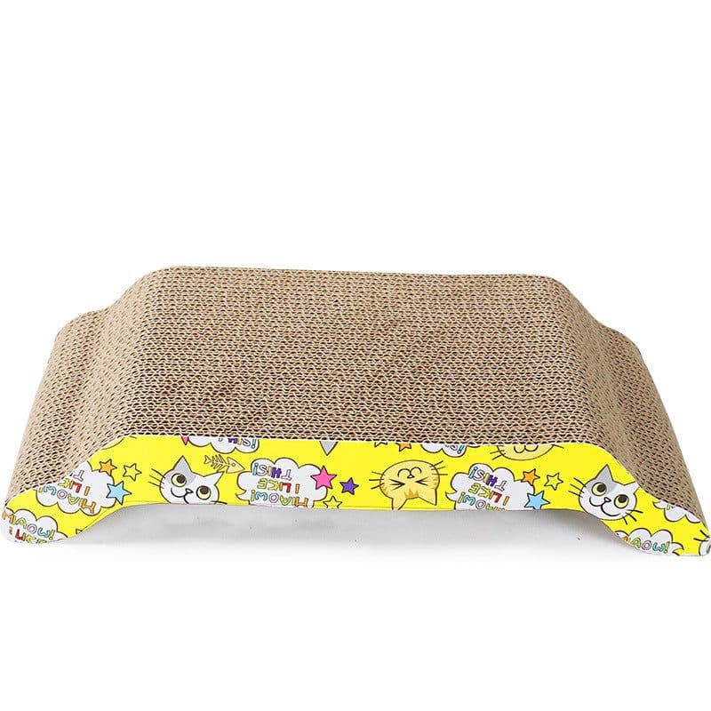 image-Factory direct supply of explosive arched corrugated paper cat scratching board Claw grinding cat toy with catnip cat bed toy supplies