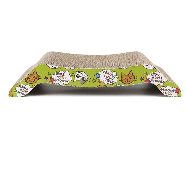 image-Factory direct supply of explosive arched corrugated paper cat scratching board Claw grinding cat toy with catnip cat bed toy supplies