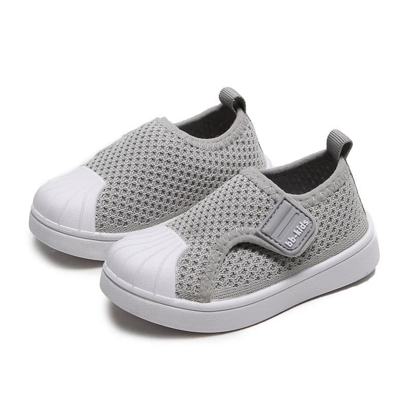 image-Spring and autumn children's shoes non-slip soft bottom children's sports shoes men and women small and medium children breathable flying woven board shoes shell head baby