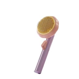 image-Cross-border vibrato new product pet cleaning supplies one-click leg hair FUO flying saucer dog comb pet stainless steel needle comb