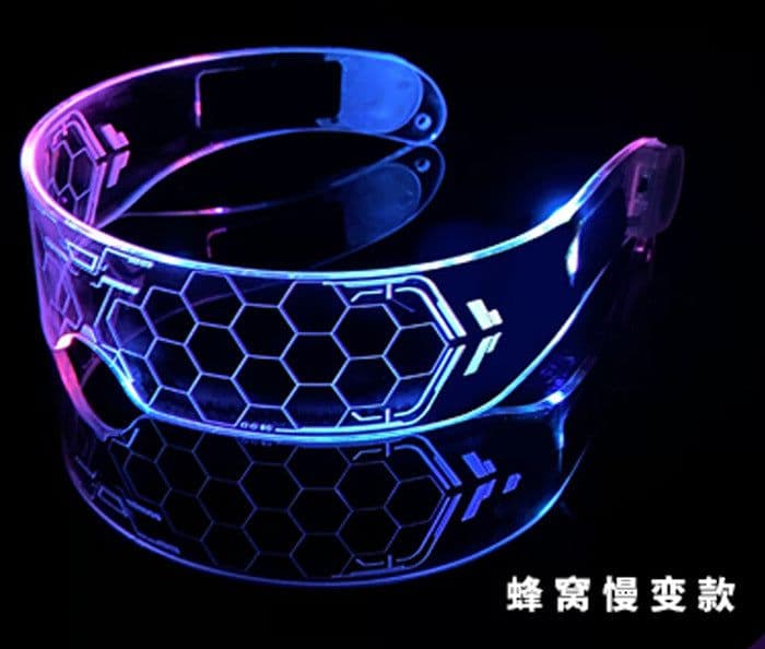image-Colorful LED Lighting Glasses Party Bar Music Festival Cross-border Technology Glasses Jumping Sci-Fi Glasses Christmas