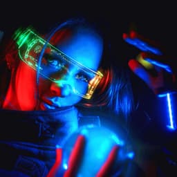image-Colorful LED Lighting Glasses Party Bar Music Festival Cross-border Technology Glasses Jumping Sci-Fi Glasses Christmas