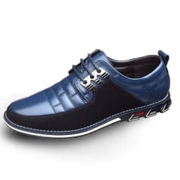 image-Cross-border 51.52.53 large size checkered embroidery business casual men's shoes manufacturers trend new style slip-on shoes