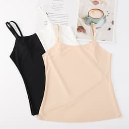 image-Summer thin shoulder strap ice silk vest female with anti-glare bottoming sling underwear wearing sexy sling