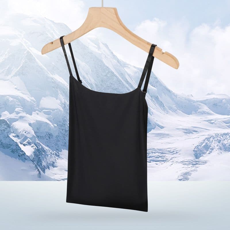 image-Summer thin shoulder strap ice silk vest female with anti-glare bottoming sling underwear wearing sexy sling