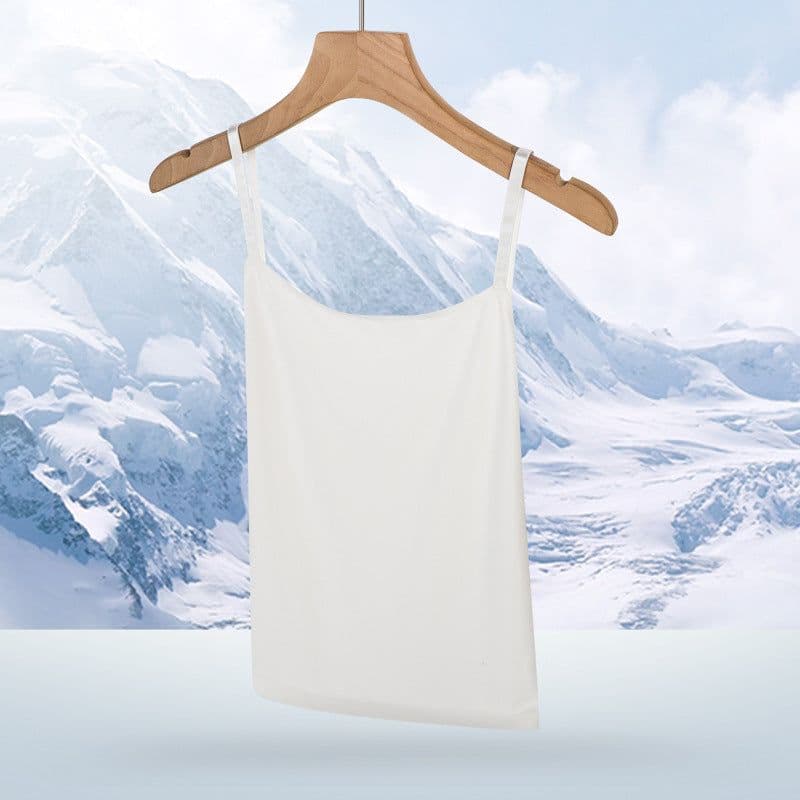 image-Summer thin shoulder strap ice silk vest female with anti-glare bottoming sling underwear wearing sexy sling