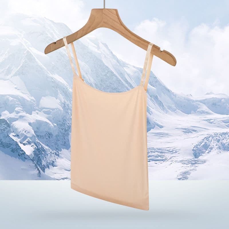 image-Summer thin shoulder strap ice silk vest female with anti-glare bottoming sling underwear wearing sexy sling