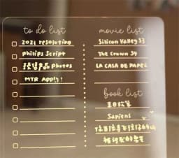 image-Korean ins transparent acrylic will glow message board note board daily moment memo night light