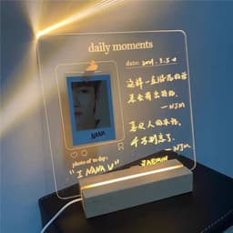 image-Korean ins transparent acrylic will glow message board note board daily moment memo night light