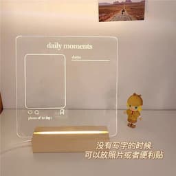 image-Korean ins transparent acrylic will glow message board note board daily moment memo night light