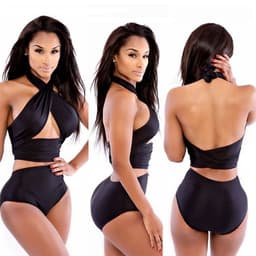 image-Bandage Women Intimates Set Classic Wrap Swimsuit Bra Lingerie Sexy