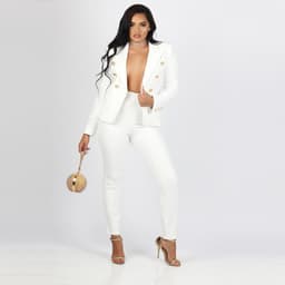 image-Women's Suits & Blazers Single Breasted Elegant Autumn Spring Solid